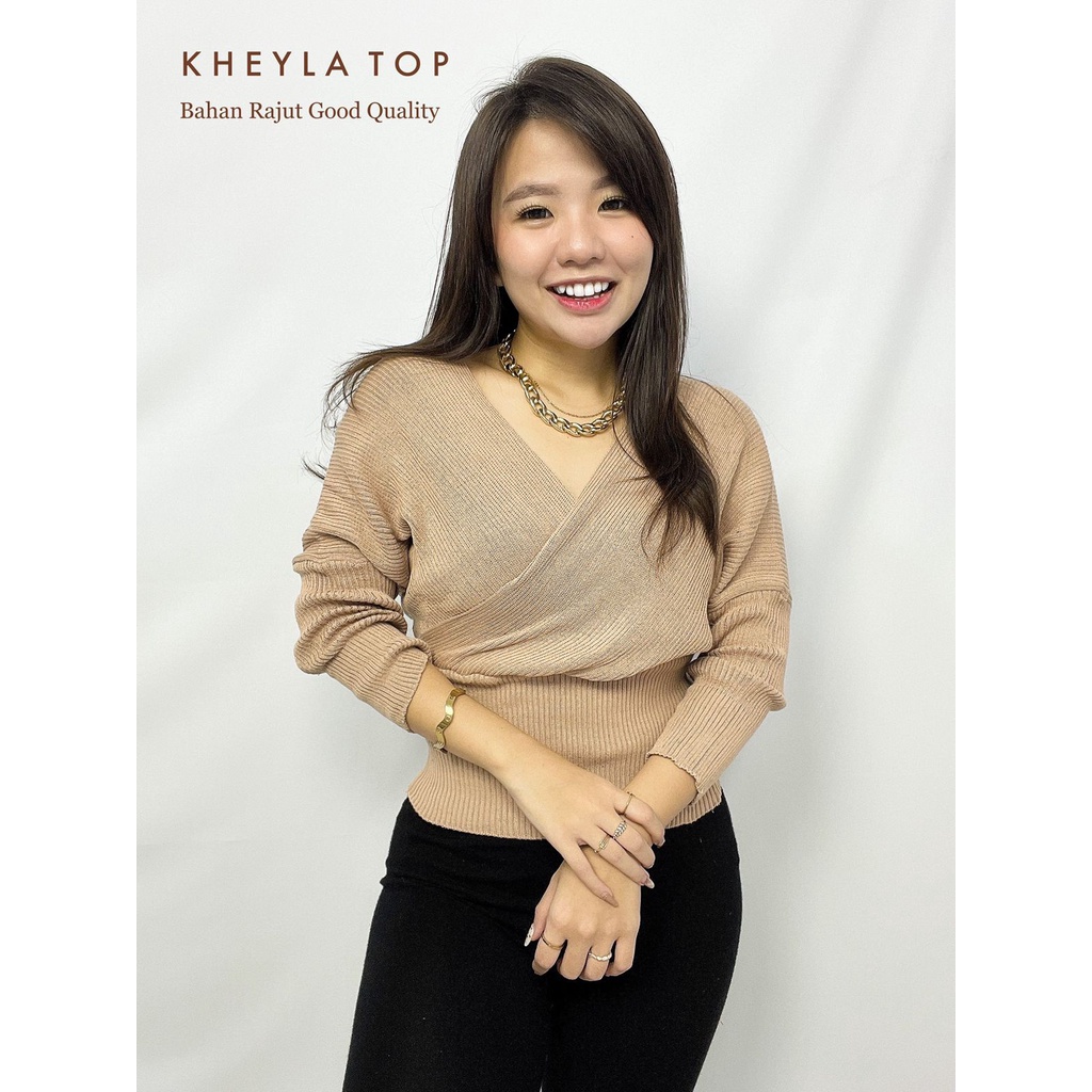 HOPYLOVY - V Top Knit Kheyla Rajut