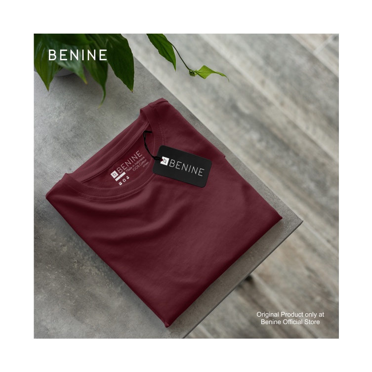Benine Kaos Polos Merah Hati / Kaos Distro Premium / Kaos Pria Wanita / Lengan Pendek