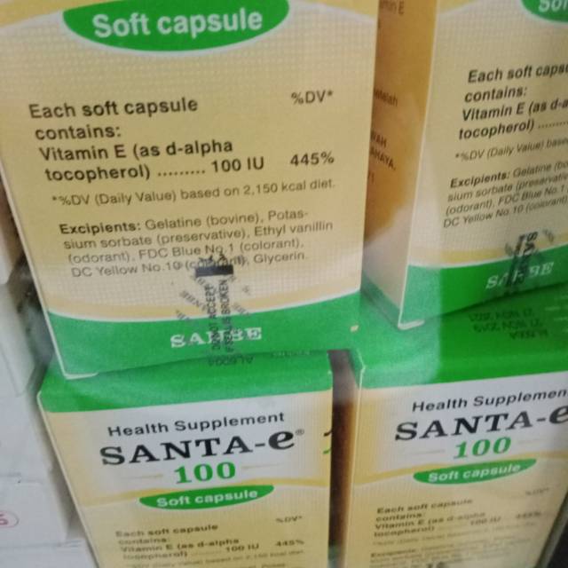 Santa E 100 Iu Soft Capsule 30 Kapsul Shopee Indonesia
