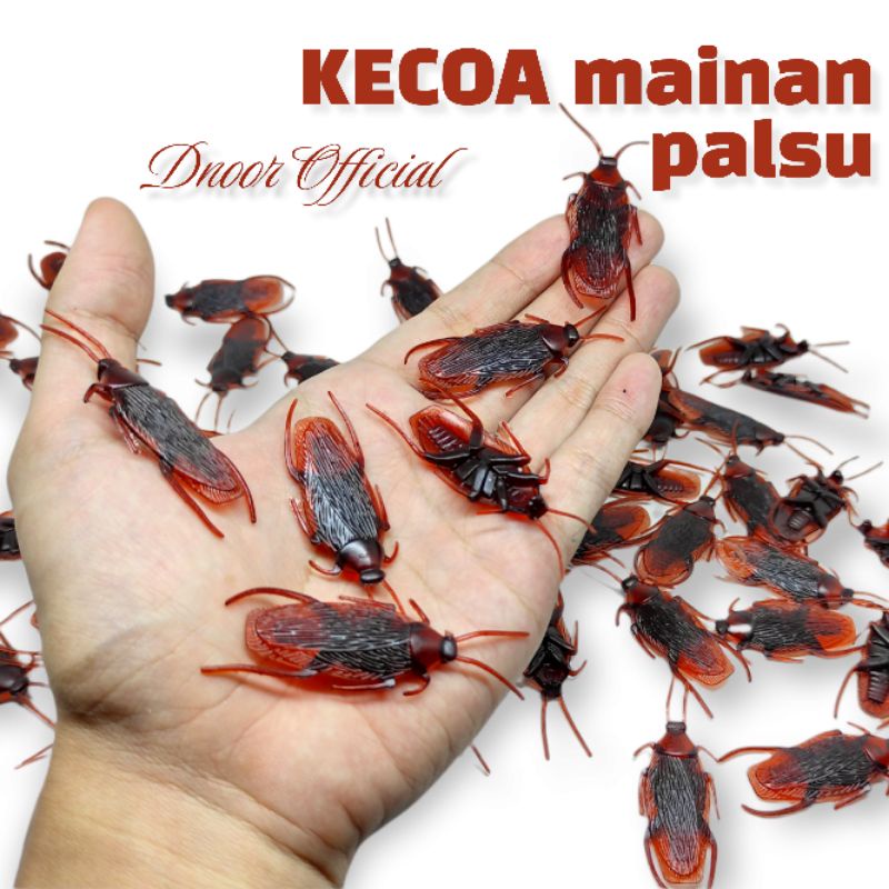 KECOA Mainan Kecoak Palsu Karet Plastik Mainan Usil Jahil Mirip Asli Prank Toy Fake Roach Cockroach