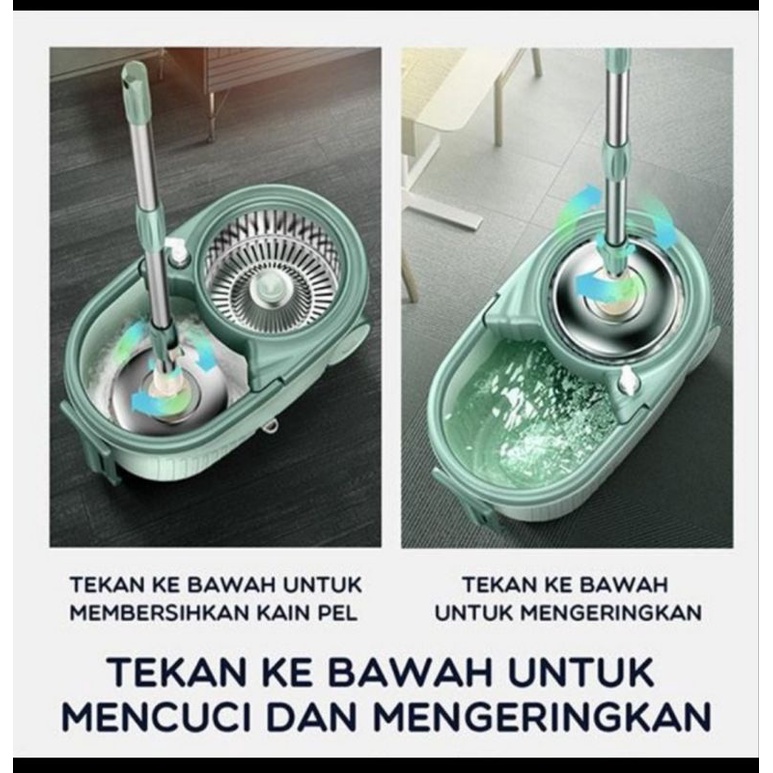 Alat Pel Lantai Putar Otomatis SAMONO Spin Mop SCM003 - SpinMop