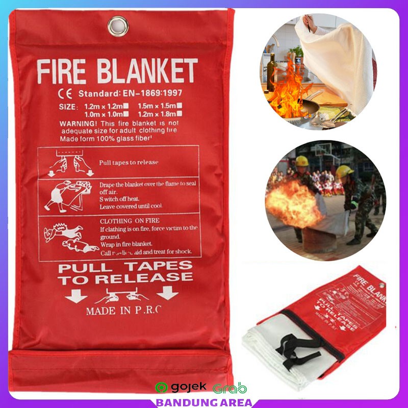 Fire Blanket - Selimut Anti Api - Selimut Pemadam Kebakaran 1 X 1 M