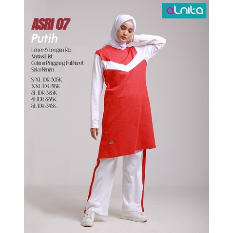 Baju Olahraga Nibras Terbaru ASRI 07 L Setelan syari Baju Olahraga Syari