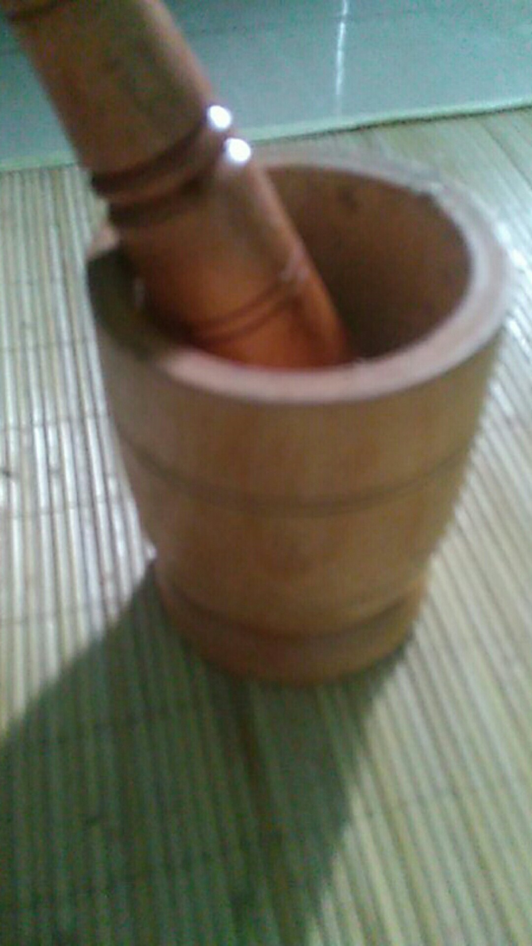 Lumpang Kayu Tradisional Kayu Mahoni Ukuran Kecil! Kuat Tidak Mudah Patah