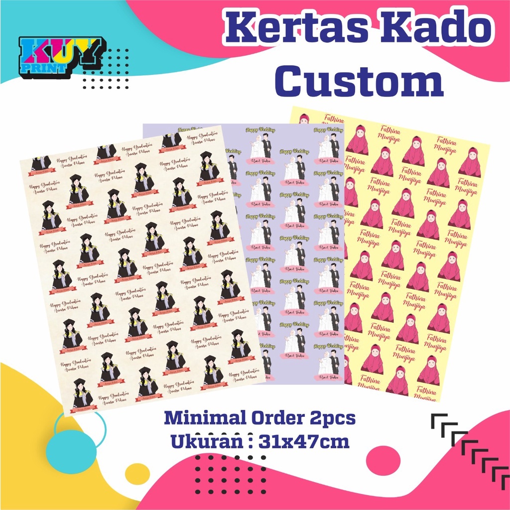 

Kertas Kado Custom Pakai Foto Sendiri Atau Idol Bias Kpop Bts Cetak Gift Paper Viral