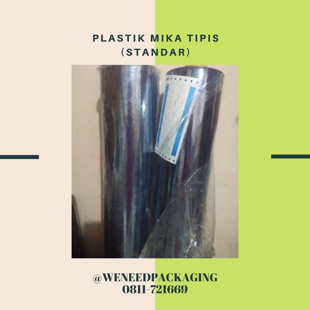 Plastik Bening Tipis Rol / Mika PVC Taplak Meja / Plastik Meteran Tipis (Standar)