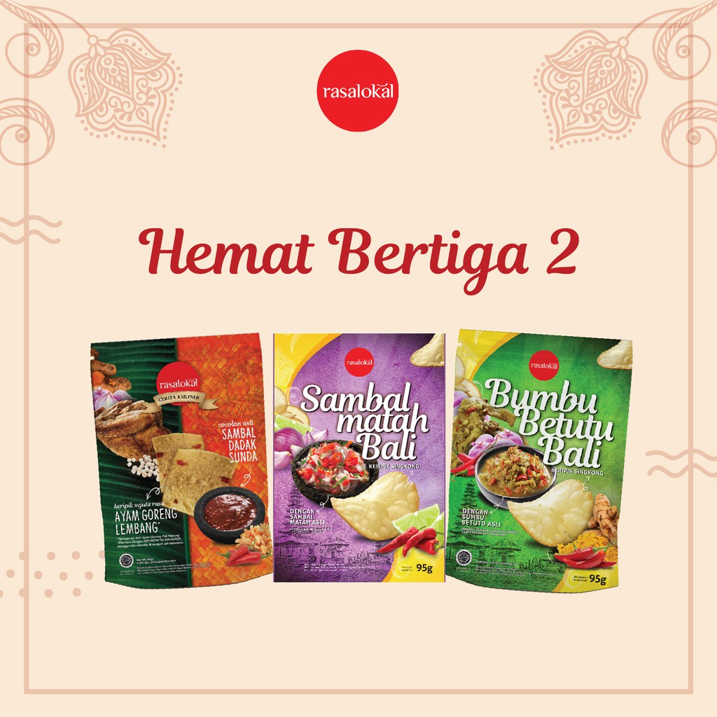 

Rasalokal Paket Bertiga 2 - Sambal Matah Bali - Beli Betutu Bali - Ayam Goreng Lembang