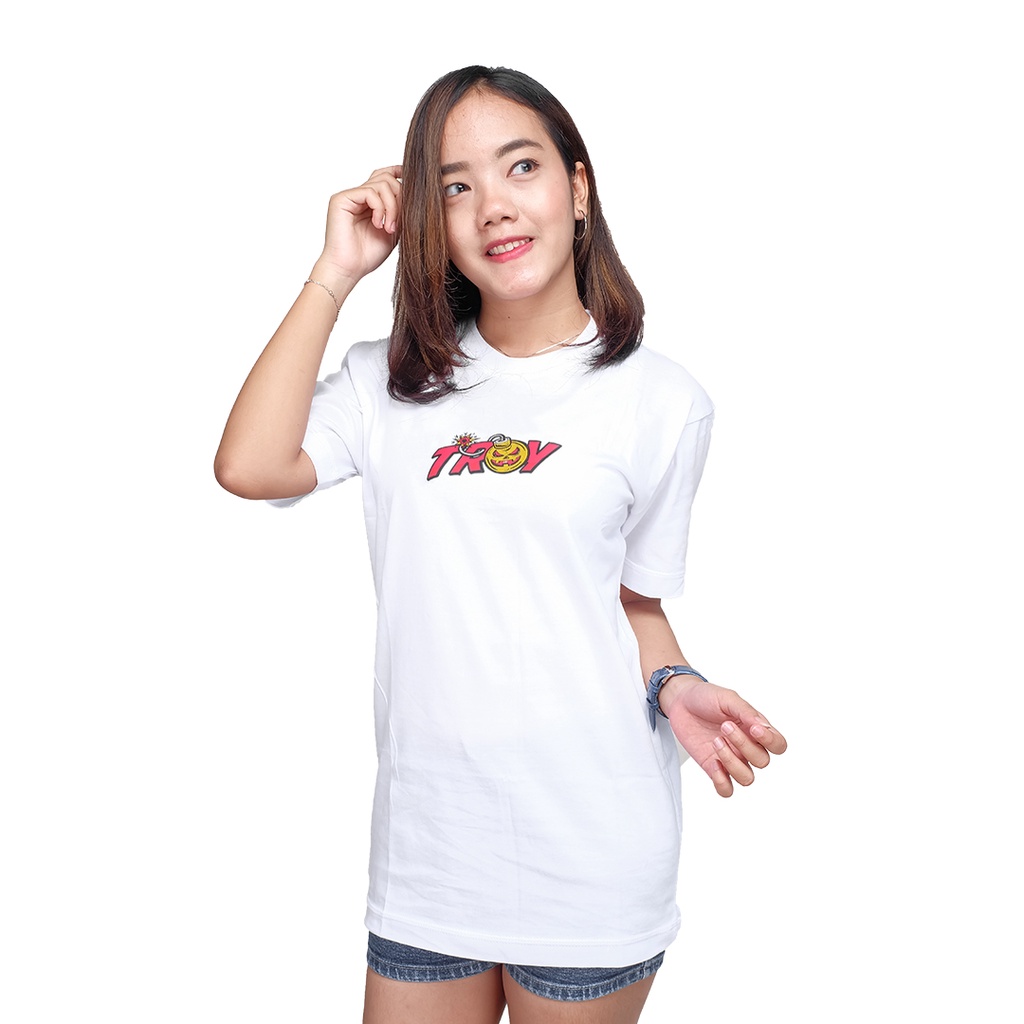 Troy Company T-Shirt Kaos Putih MT 1728
