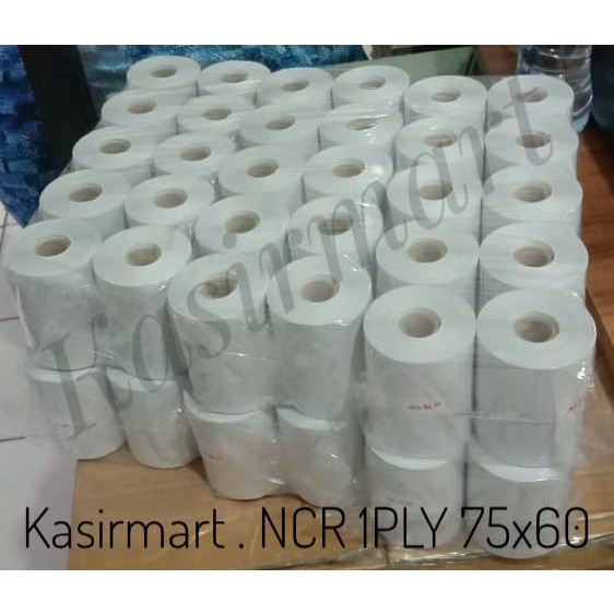 KERTAS ROLL NCR 1PLY 75X60 PRINTER DOTMATRIX EPSON TMU220 1 PLY 75x65 / 76x65 / 76x60