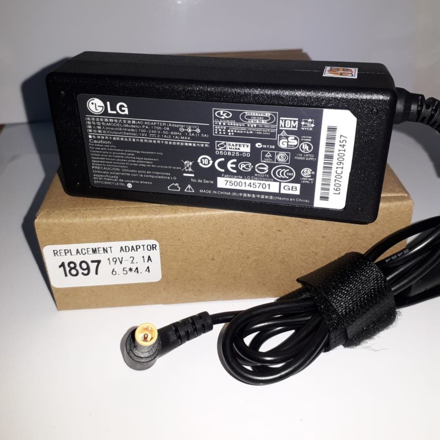 ADAPTOR monitor LG 19V 2,1A