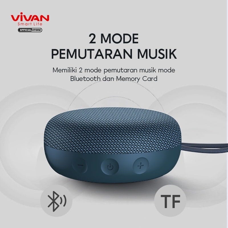 B - Speaker Bluetooth Vivan VS2 Fabric IPX6 Waterproof