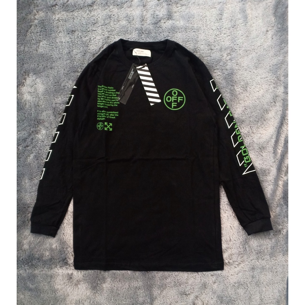 KAOS LENGAN PANJANG - LONG SLEEVE - OFWHITE - Morwick Kaos Lengan Panjang Nothing Hitam