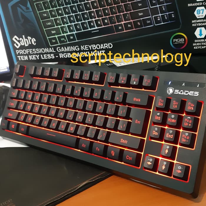 Sades Sabre RGB Gaming Keyboard TKL Slim Original