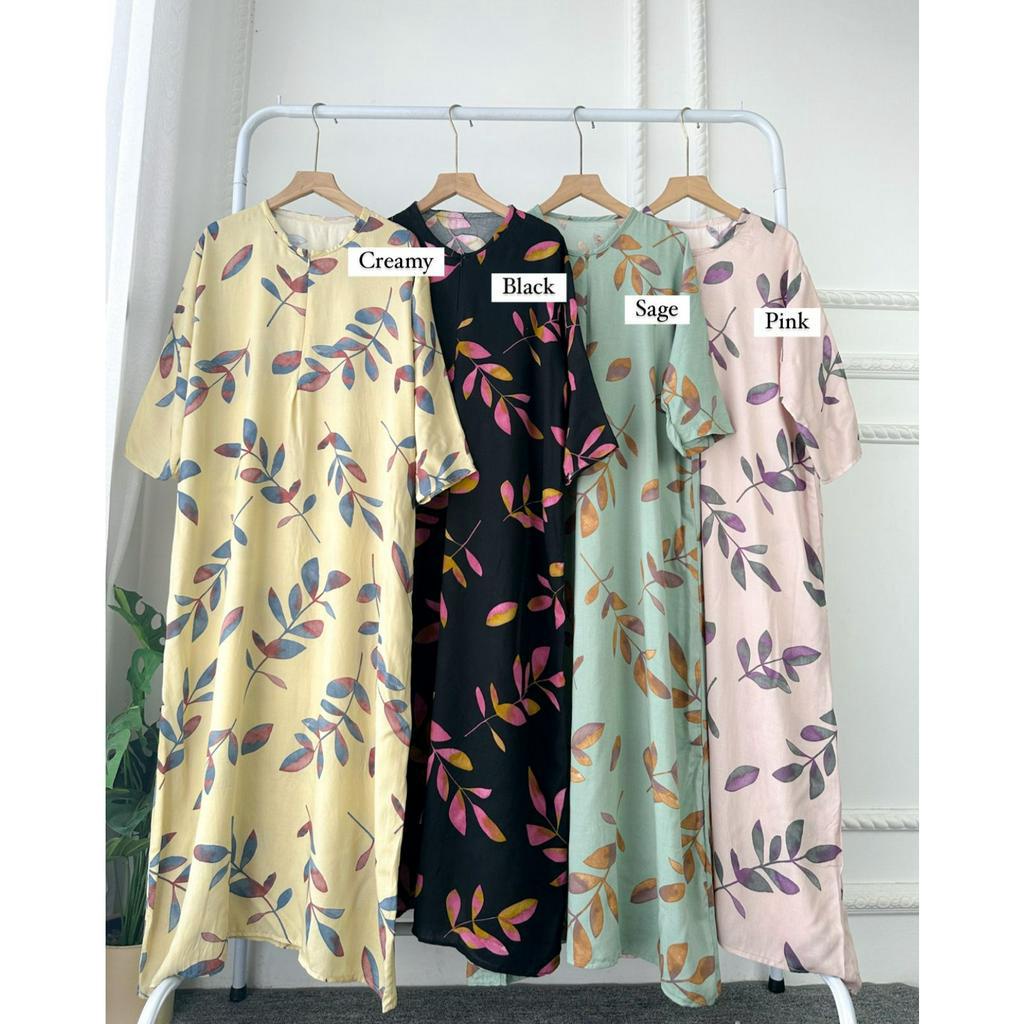 (MOTIF RANDOM) PREMIUM MIDI DRESS GAMIS RAYON MOTIF