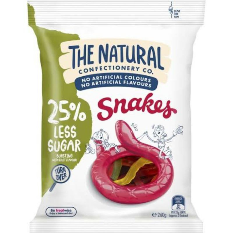 

The Natural Confectionery Snakes Less Sugar