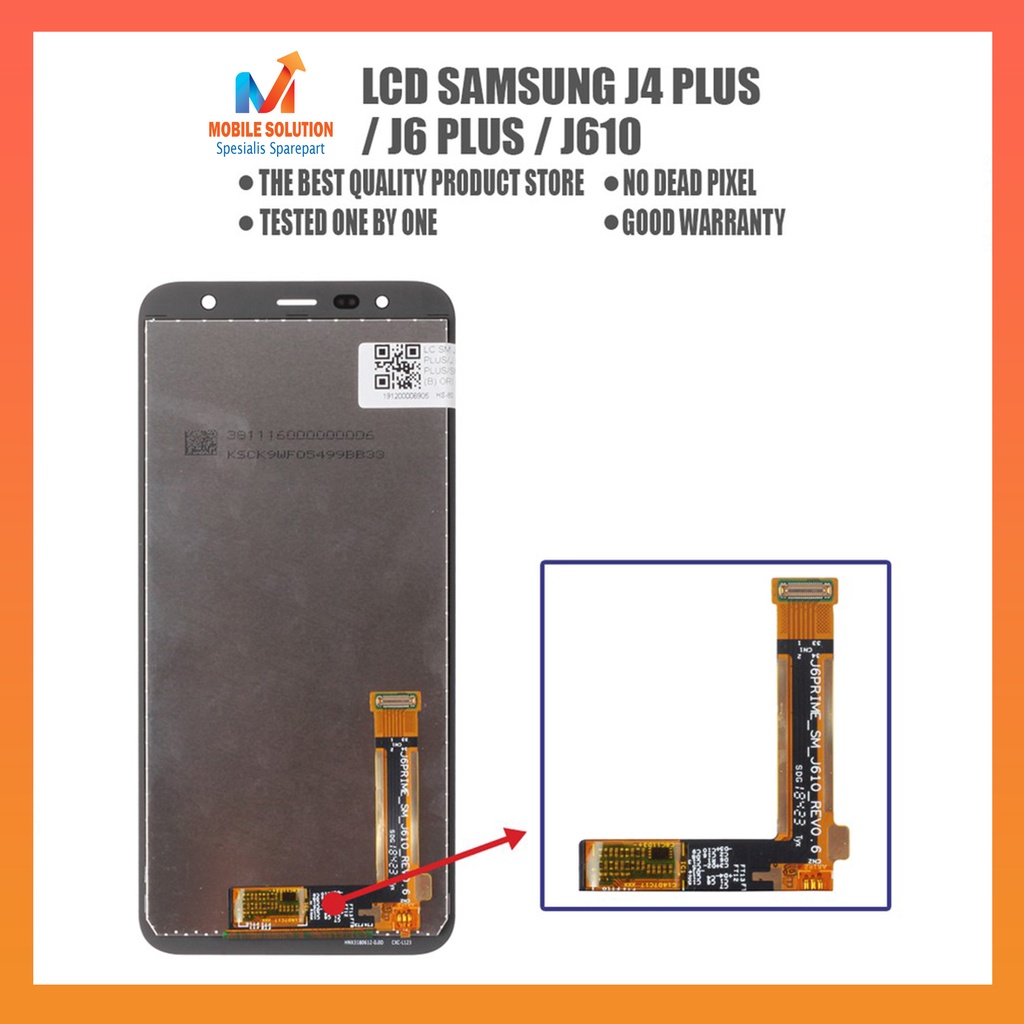 Grosir LCD Samsung J4 Plus ORIGINAL 100% / LCD Samsung J6 Plus / LCD Samsung J610 Universal Fullset Touchscreen Garansi 1 Bulan + Packing / Babbel