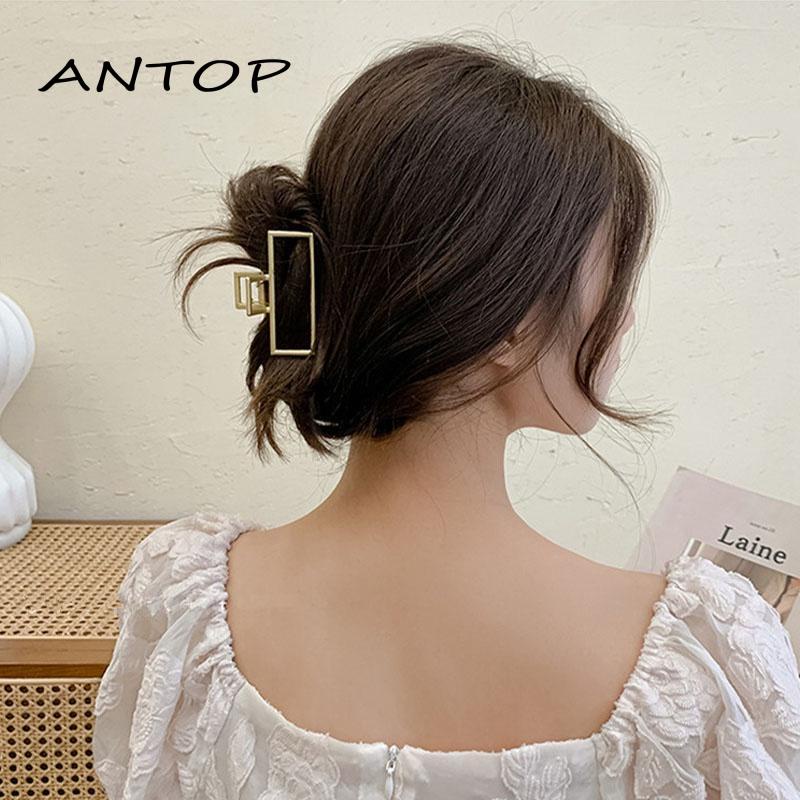 Jepit Rambut Bahan Metal Tekstur Simple Untuk Wanita