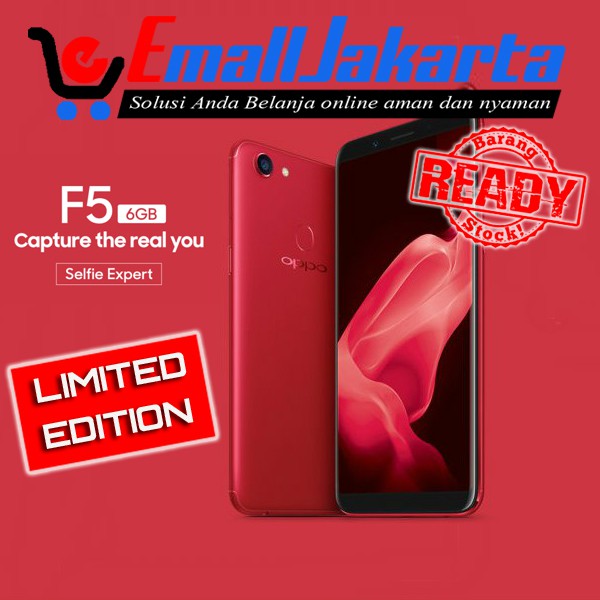 Smartphone Oppo F5 RED LIMITED EDITION HANDPHONE Ram 6GB Selfie Expert