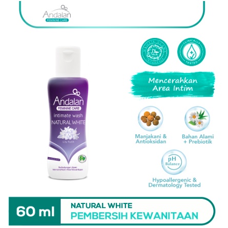 Andalan Feminine Care Wash 60ml | Fresh / Natural White / Revitalize