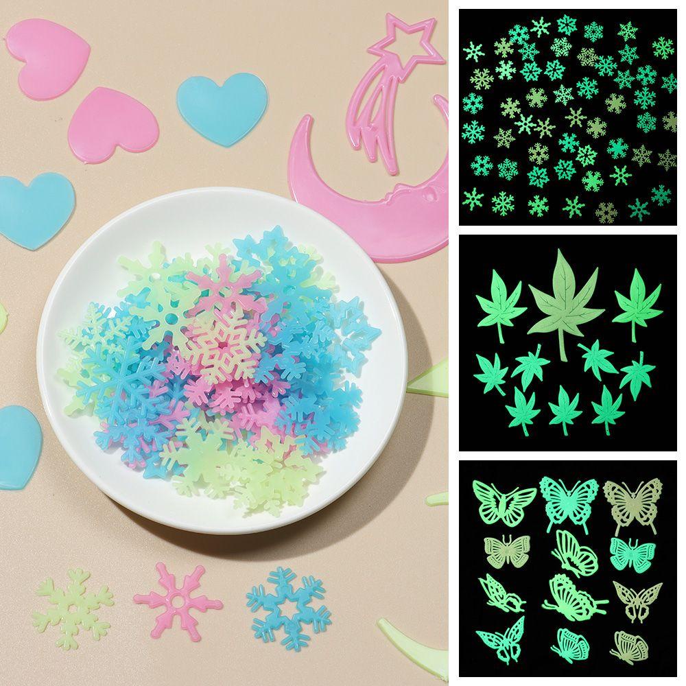 R-flower Luminous Stiker Dinding Dekorasi Rumah 3D Removable Colorful Star Moon