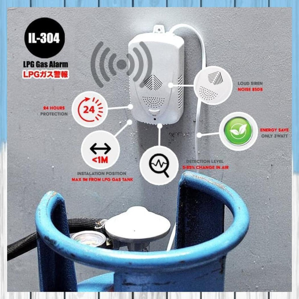 Idealife - Lpg Gas Leakage Alarm - Gas Alarm - Il - 304