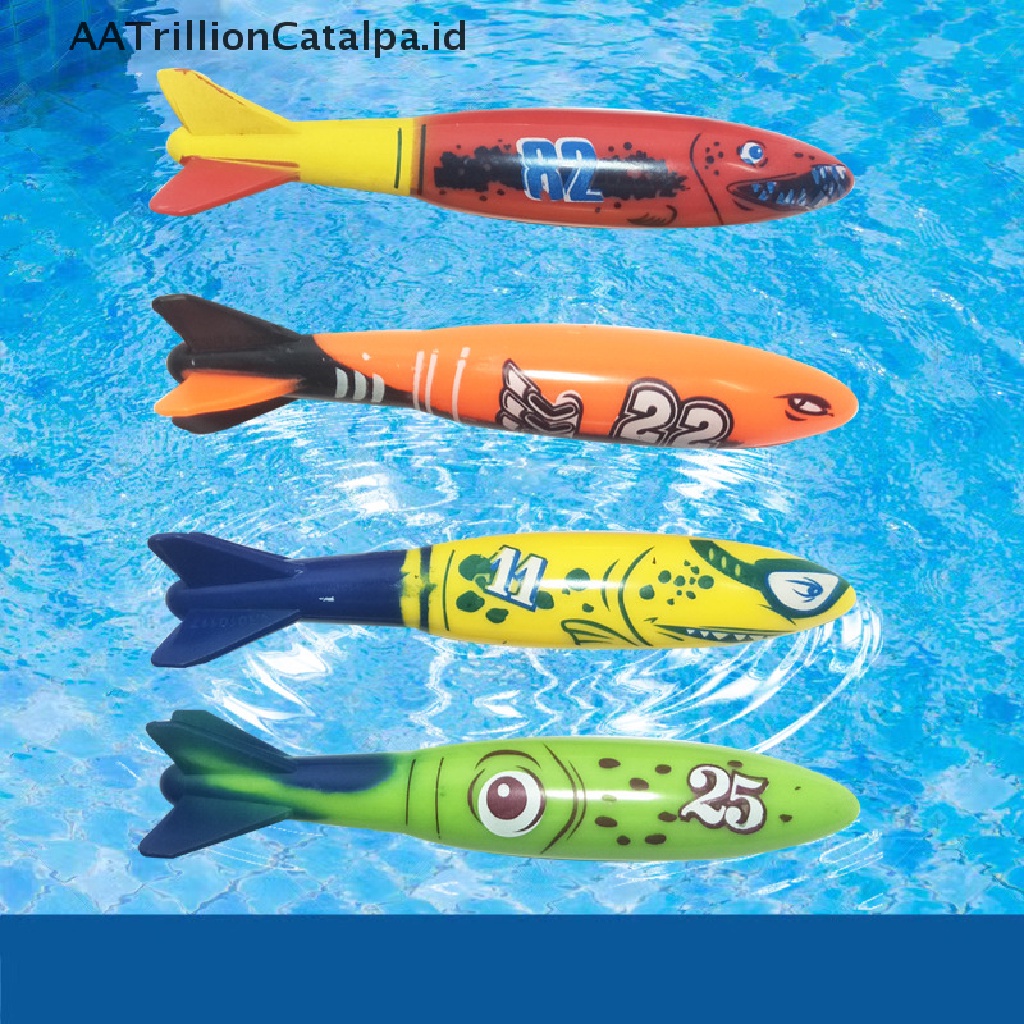 Aatrillioncatalpa 4Pcs / Set Mainan Torpedo Menyelam Bawah Air Untuk Anak