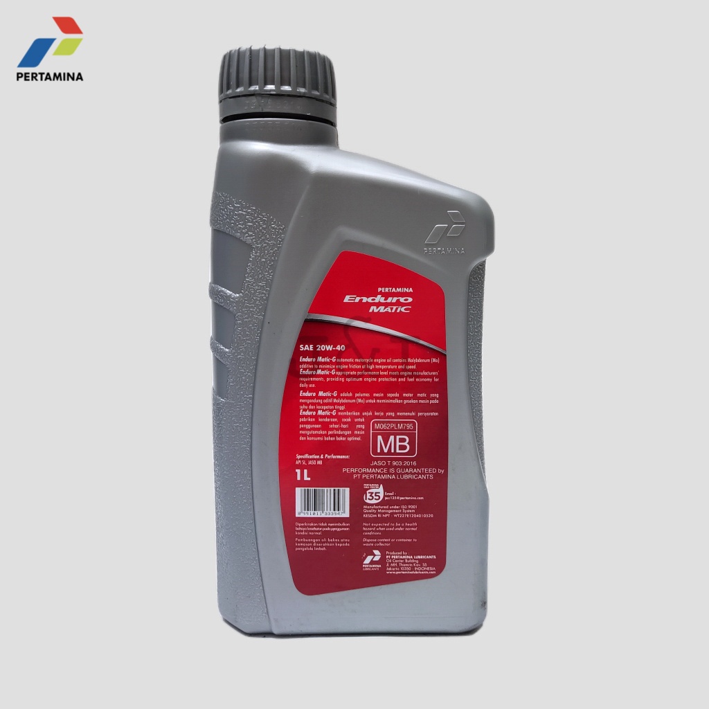 Oli Pertamina Enduro Matic-G 20W-40 API SL JASO MB 1 Liter