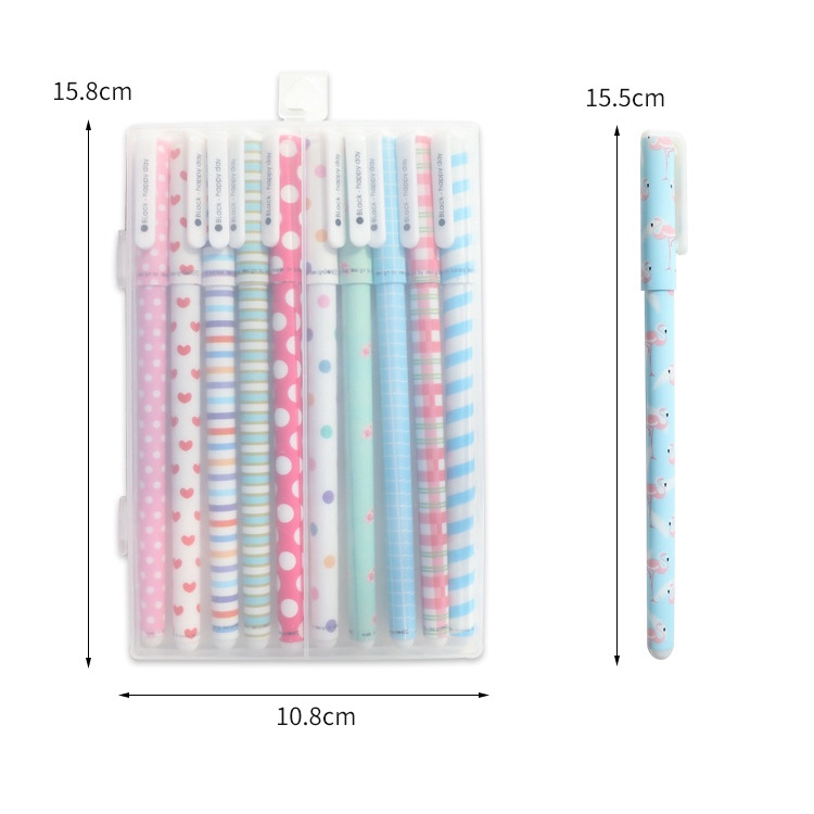 

RK Pulpen Gel Warna Warni Karakter / Pulpen Lucu Korea Unicorn 10in1 Box