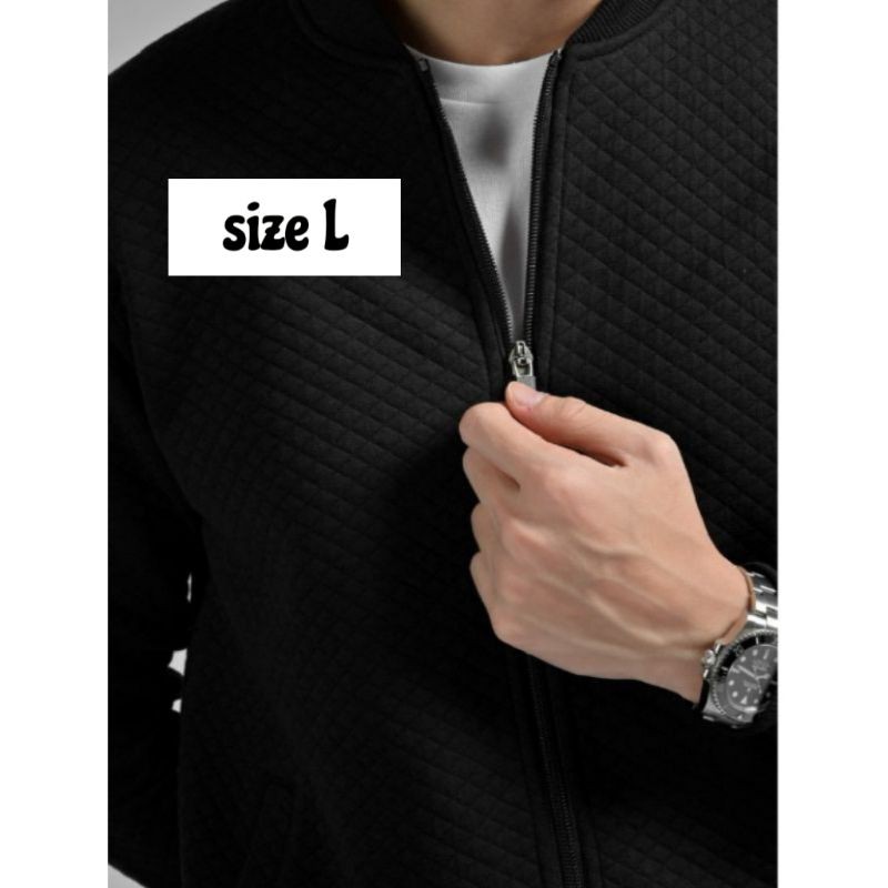 NEW SIZE L COMFY JACKET MALE.ID -  BLACK