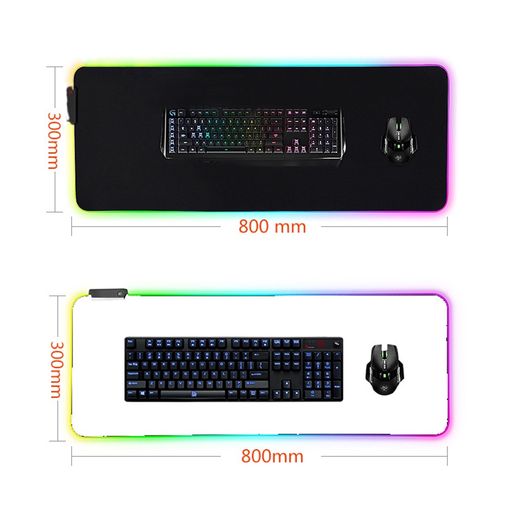 Mouse Pad Lampu LED RGB Ukuran XL Gaming