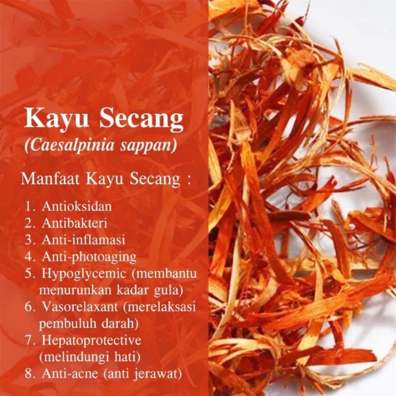 Sappan Wood Tea : Teh kayu Secang Pure 100% Original Isi 30 Tea Bag