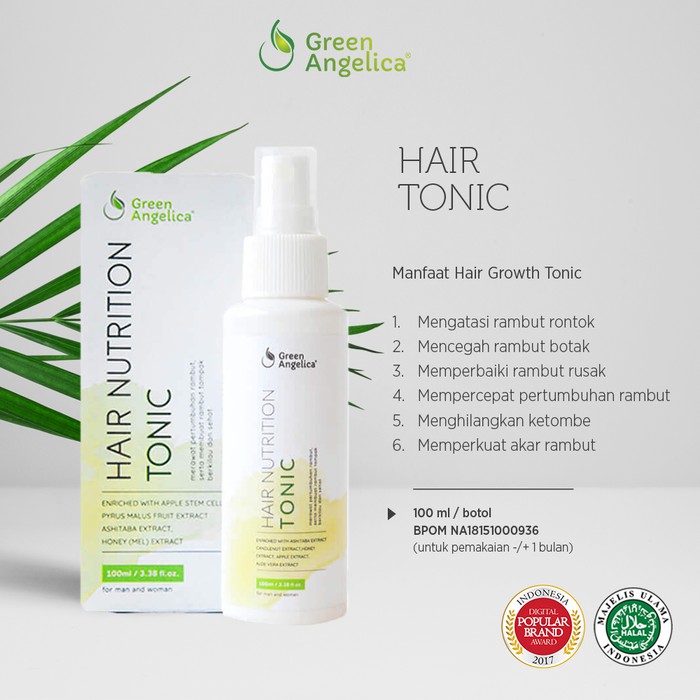 Hair Tonic Green Angelica Penumbuh dan Penyubur Rambut