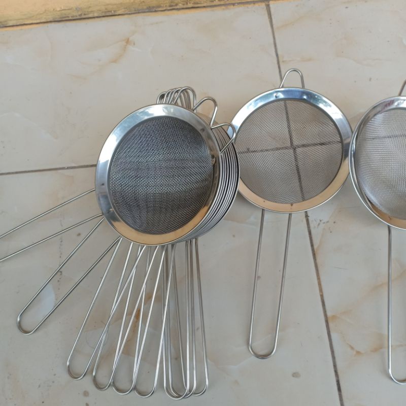 Peralatan Dapur Saringan Minyak Goreng Tepung Kopi teh Ceko Stainless Anti Karat Diameter 12 Cm