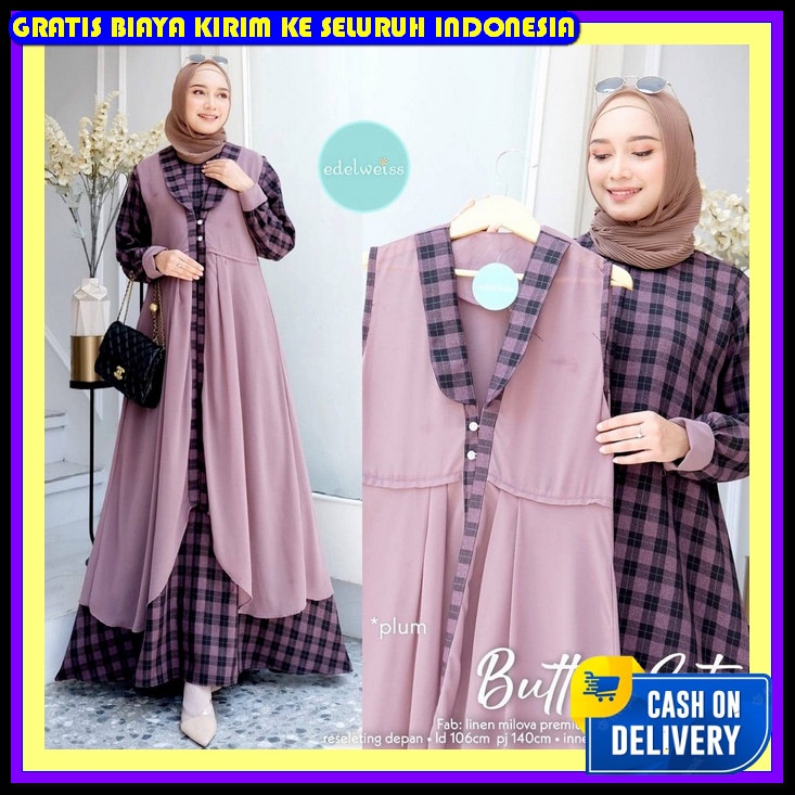 Gamis Import Premium Bju Games Syar'I Baju Ibu Ibu Drees Kekinian Pakaian Remaja Muslim Cewek Buju L