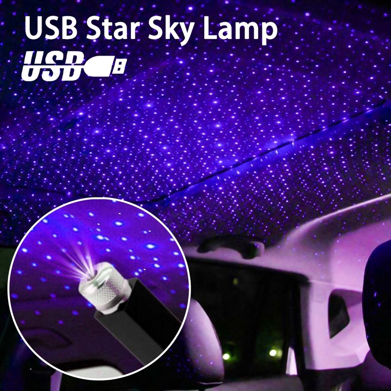 Hot Sale/USB Powered 360-derajat Rotating Star LED Lampu Tidur Mobil Hias/Lampu Malam Proyektor Romantis/Atap Mobil Proyektor Bintang Lampu Malam LED Suasana Cahaya