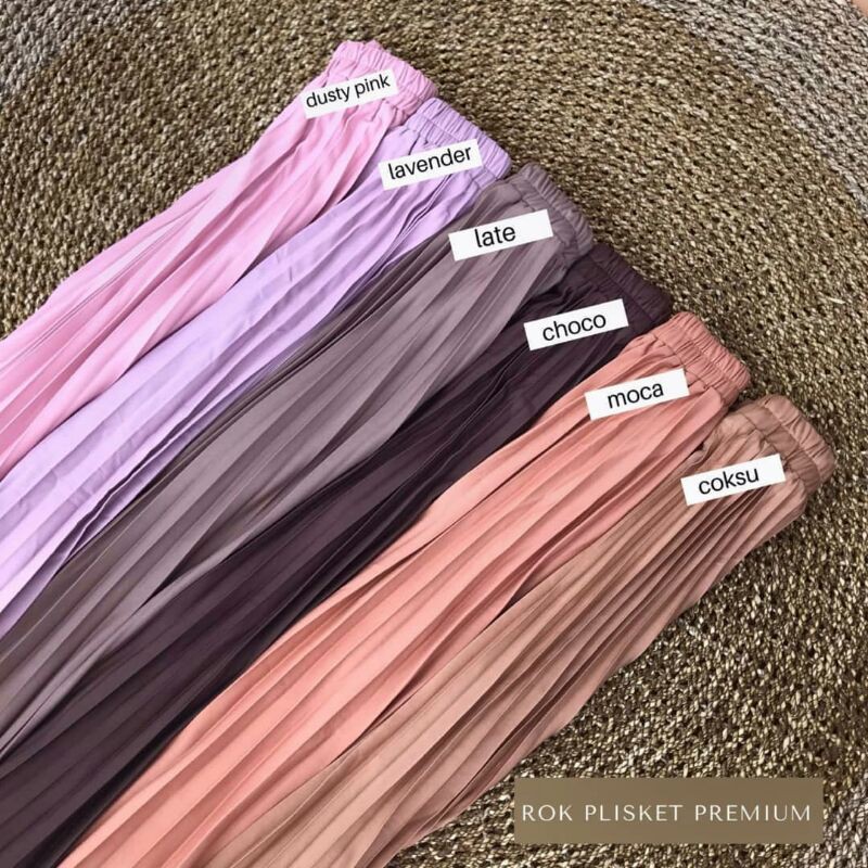 Rok Plisket Bawahan Wanita Flare Skirt Fashion Grosir Terlaris / ROK PLISKET SUPER MAYUNG/ FLARE SKI-Rok Plisket-LAVENDER