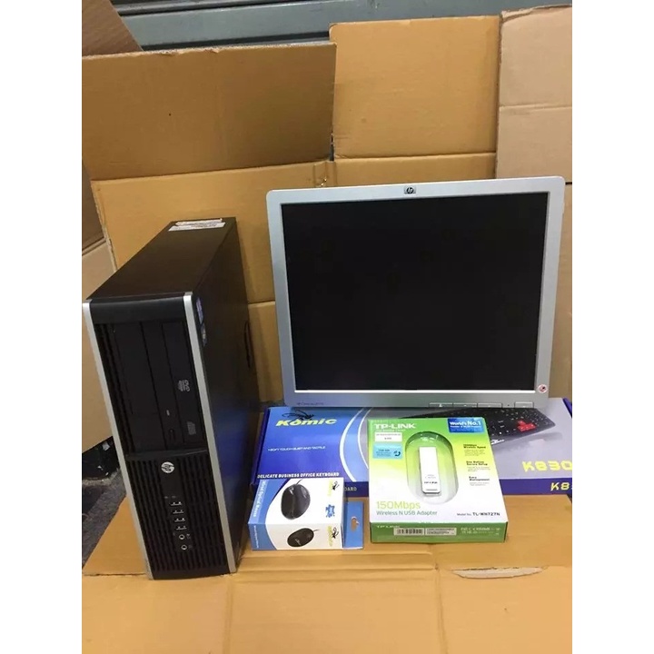 Paket Komputer Bekas Branded Hp - Corei5 2400 - RAM 4GB - LCD Hp 17