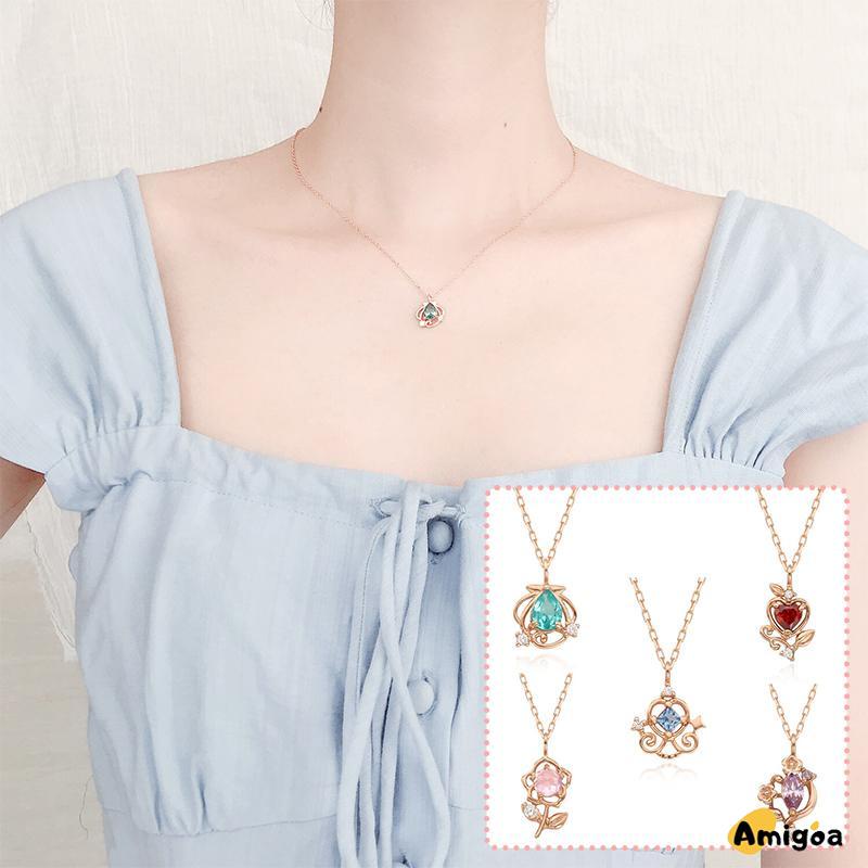 Disney Princess Kalung Wanita Desain Niche Temperamen Perhiasan Sederhana - AG2