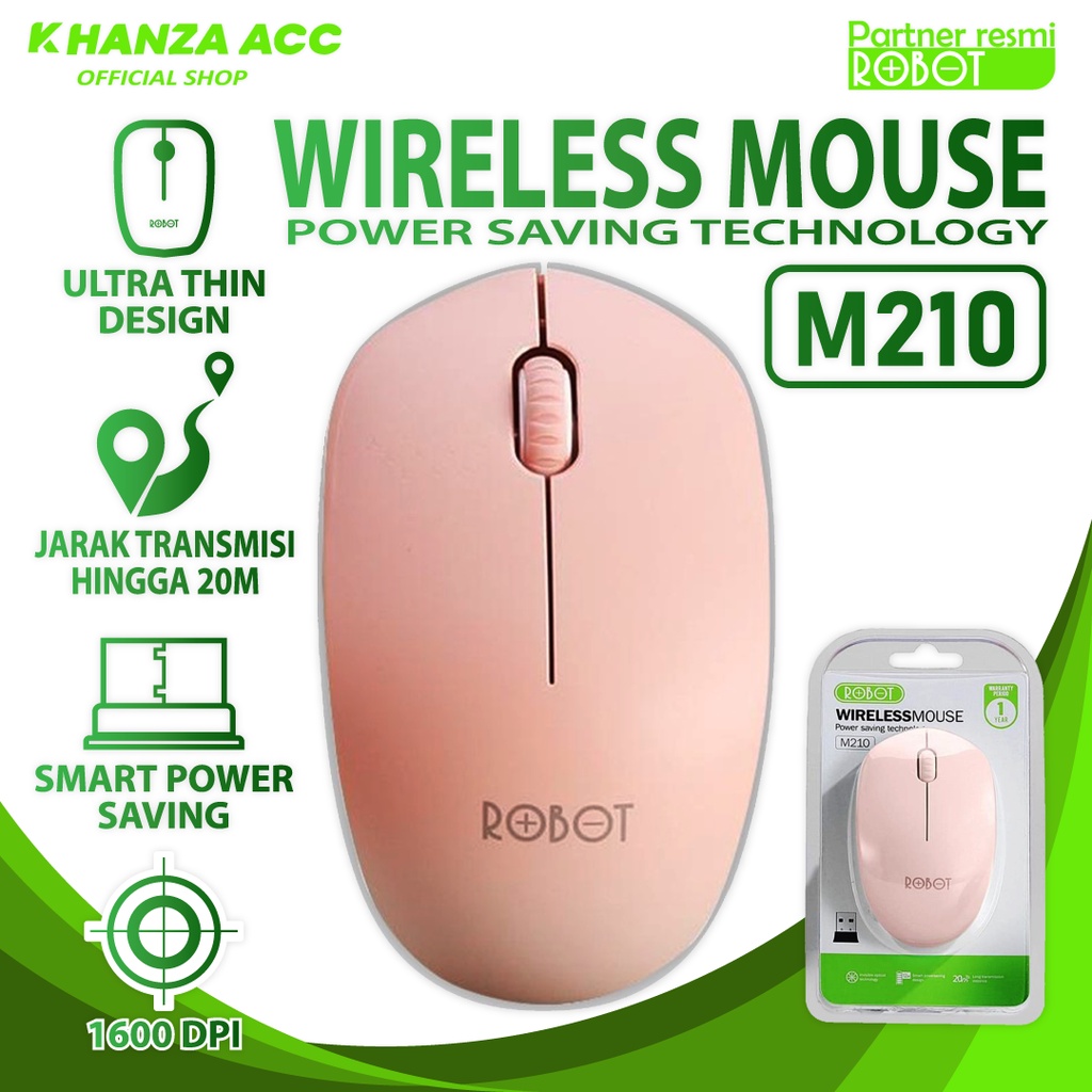 KHANZAACC ROBOT M210 2.4G WIRELESS OPTICAL MOUSE