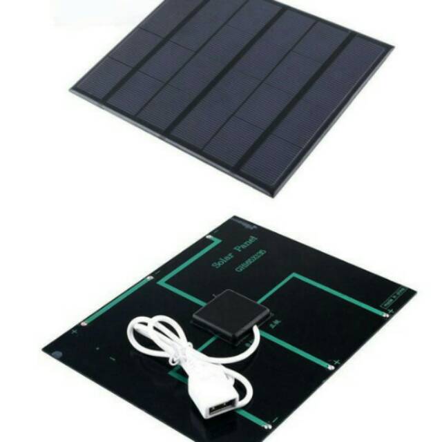Panel Surya / Solar Cell 3,5wp 6V + Colokan USB
