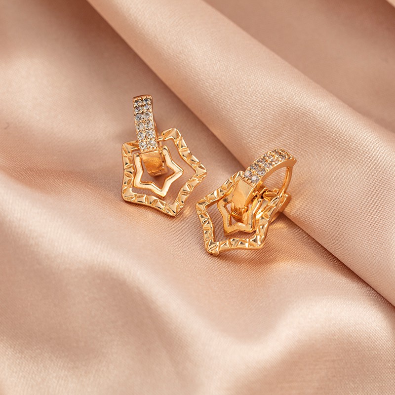 [AXIER PROMO]-Anting Drop Xuping Lapis Emas Zirkon Hias Untuk Remaja Perempuan Dan Wanita-5