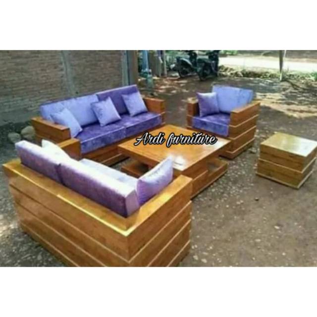 Meja kursi tamu box kursi jati besar jepara