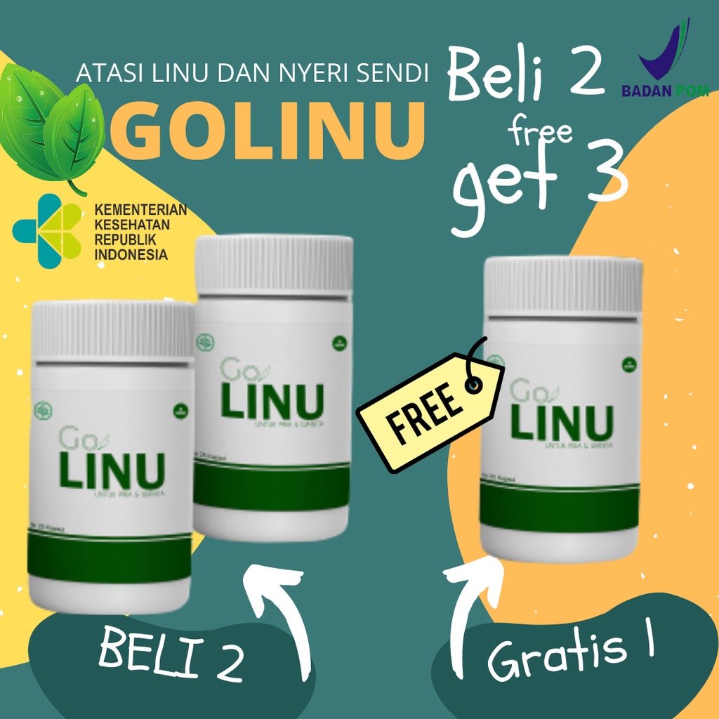 Golinu (isi 25 kapsul) obat herbal obat nyeri sendi pegel linu kesemutan rematik