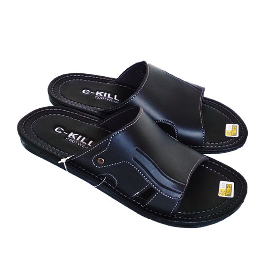 Sandal Pria Sandal Slop Sandal Slide Model Sandal Kulit Sandal Terbaru Sandal Termurah Sandal Original C-Kill Footwear-2