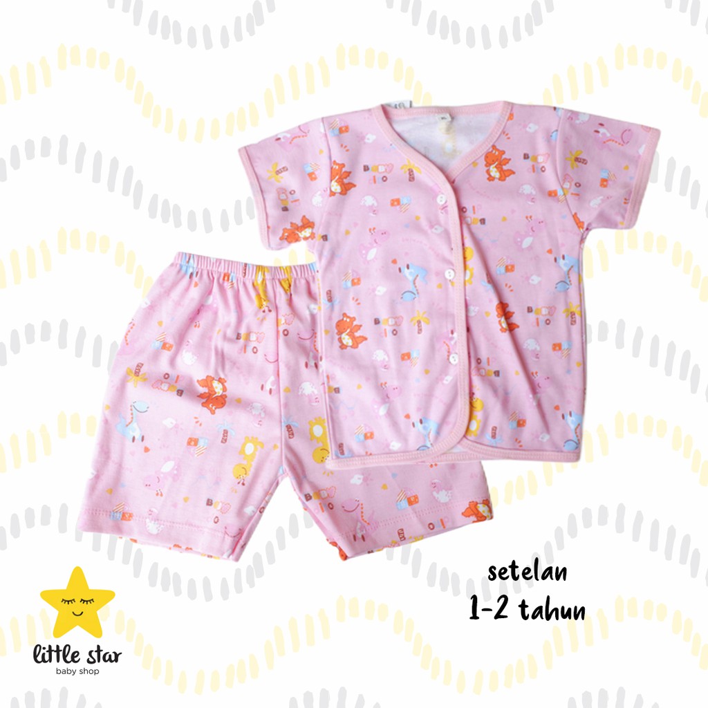 Y-lin Setelan Motif Lucu Anak Bayi Cewek Cowok | Baju Rumah Anak Bayi Unisex