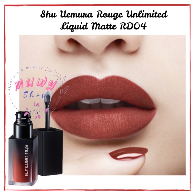 Shu Uemura Rouge Unlimited Liquid Matte Lipstick real size