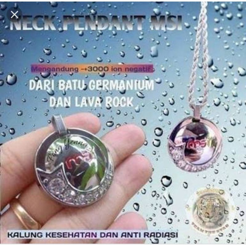 Kalung Kesehatan Liontin Pendant MSI Original Anti Radiasi