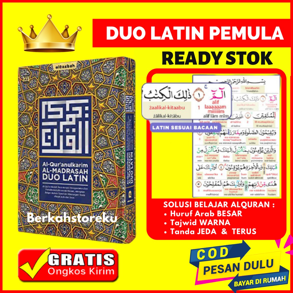 Al Quran Tajwid dan Terjemahan AlQuran AlMadrasah DUO LATIN A4 Besar dan A5 SEDANG 30 Juz Original AlQuran dan Terjemahan