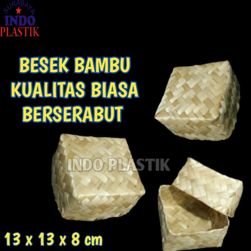 

ISI 10 PCS BESEK BAMBU BIASA 13X13X8 CM PITI KOTAK BAMBU KERANJANG