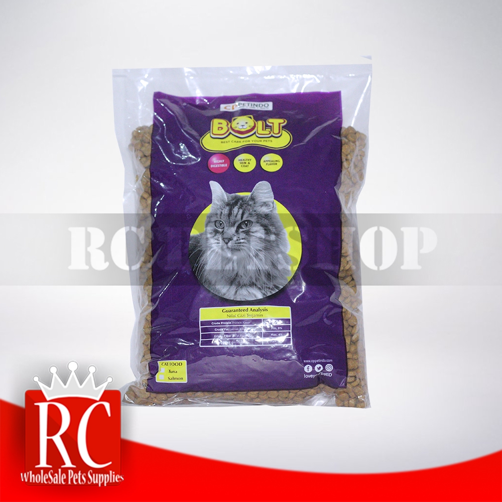 Makanan kucing / Cat Food Bolt Repacking Donut-Ikan 1kg